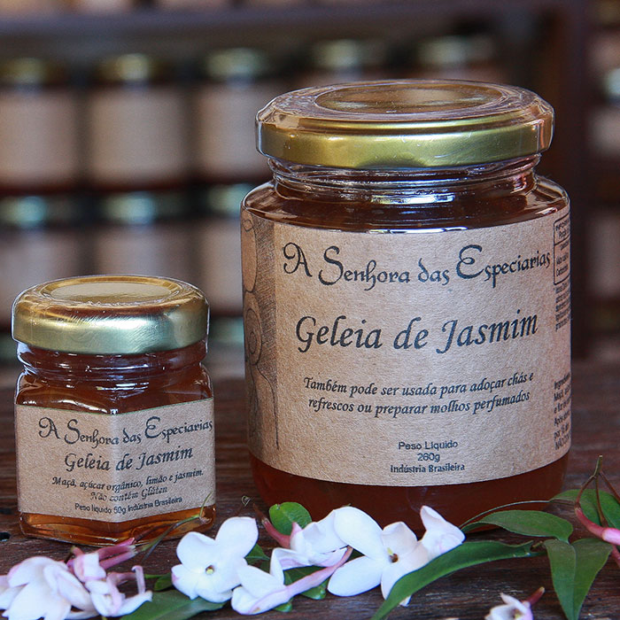 Geleia de jasmim produzida por A Senhora das Especiarias em Gonçalves MG.